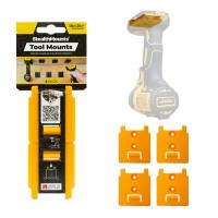StealthMounts Yellow Tool Mounts For Dewalt 18V & 54V Flexvolt Tools (4 Pack) &pound;14.95